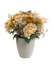 Oversized Porch Pot With Mums And Hydrangeas | TJ Maxx