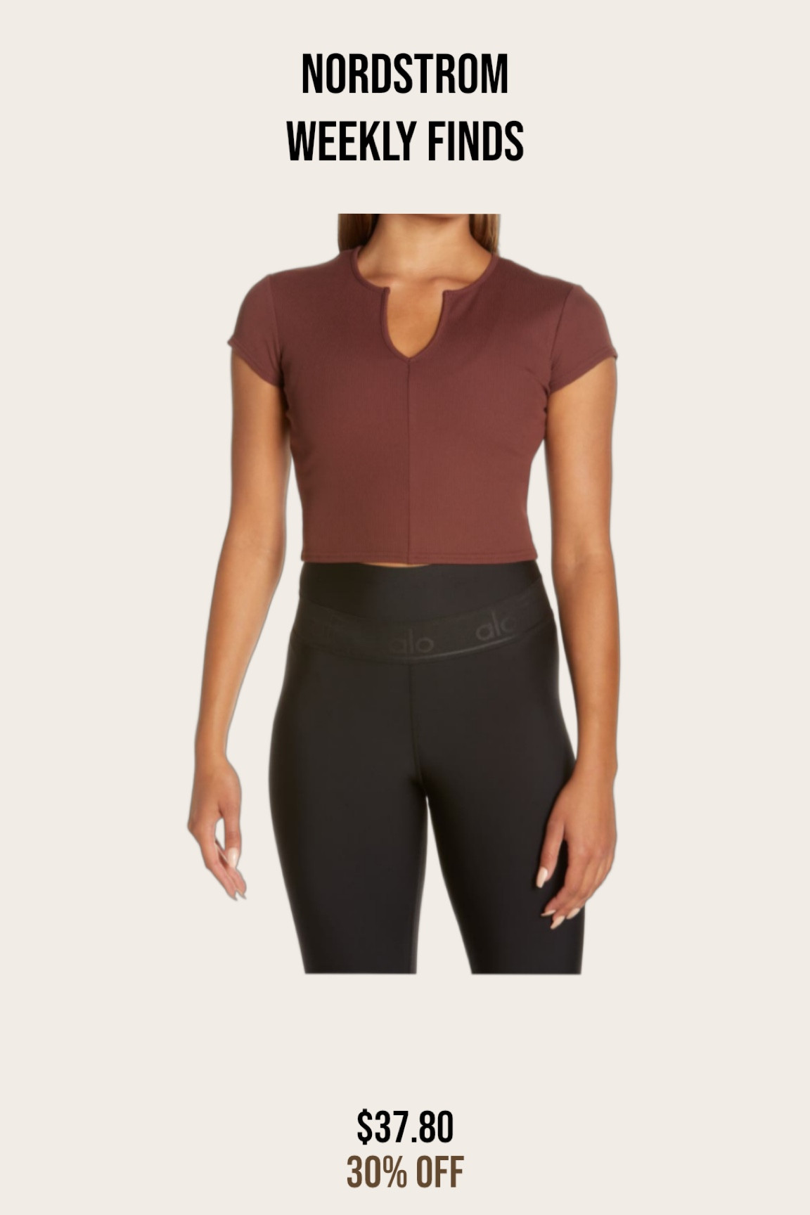 Alo brown cropped tee

#LTKstyletip #LTKsalealert