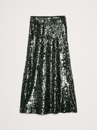 Bias-Cut Sequin Maxi Skirt | Banana Republic (CA)