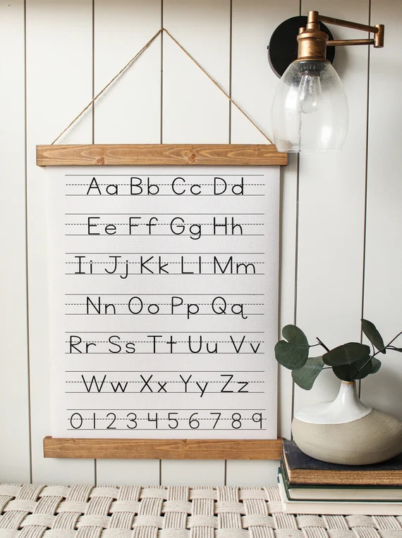 Alphabet/canvas Art Print/canvas Sign/wall Art/canvas | Etsy | Etsy (US)