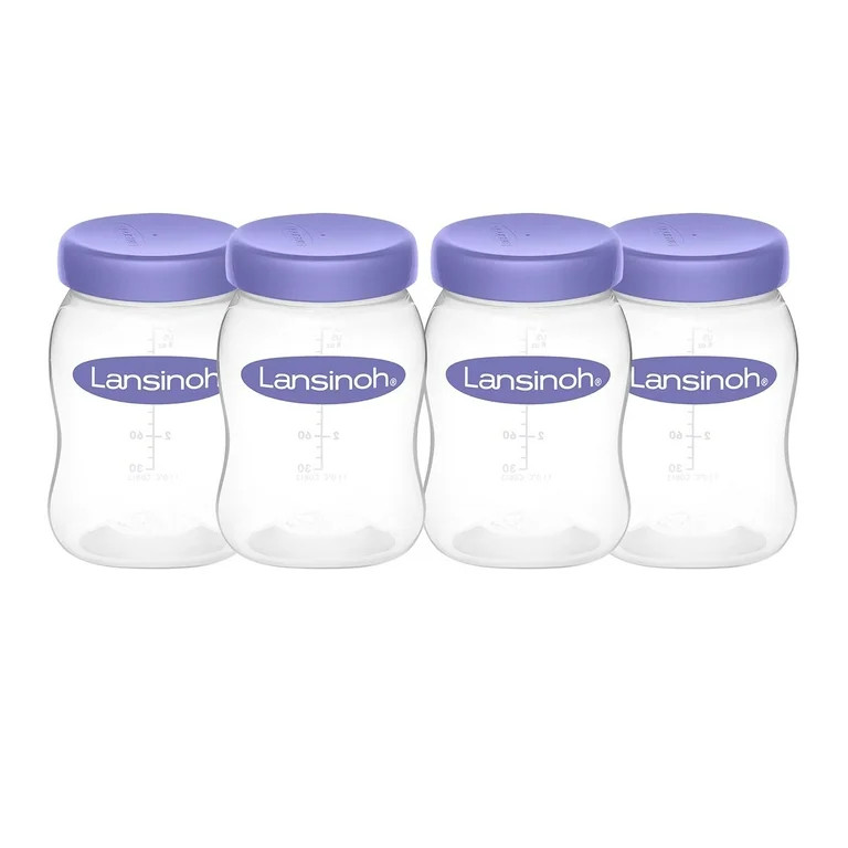 Lansinoh Breastmilk Storage Breast Pump Bottles, 4 Count | Walmart (US)