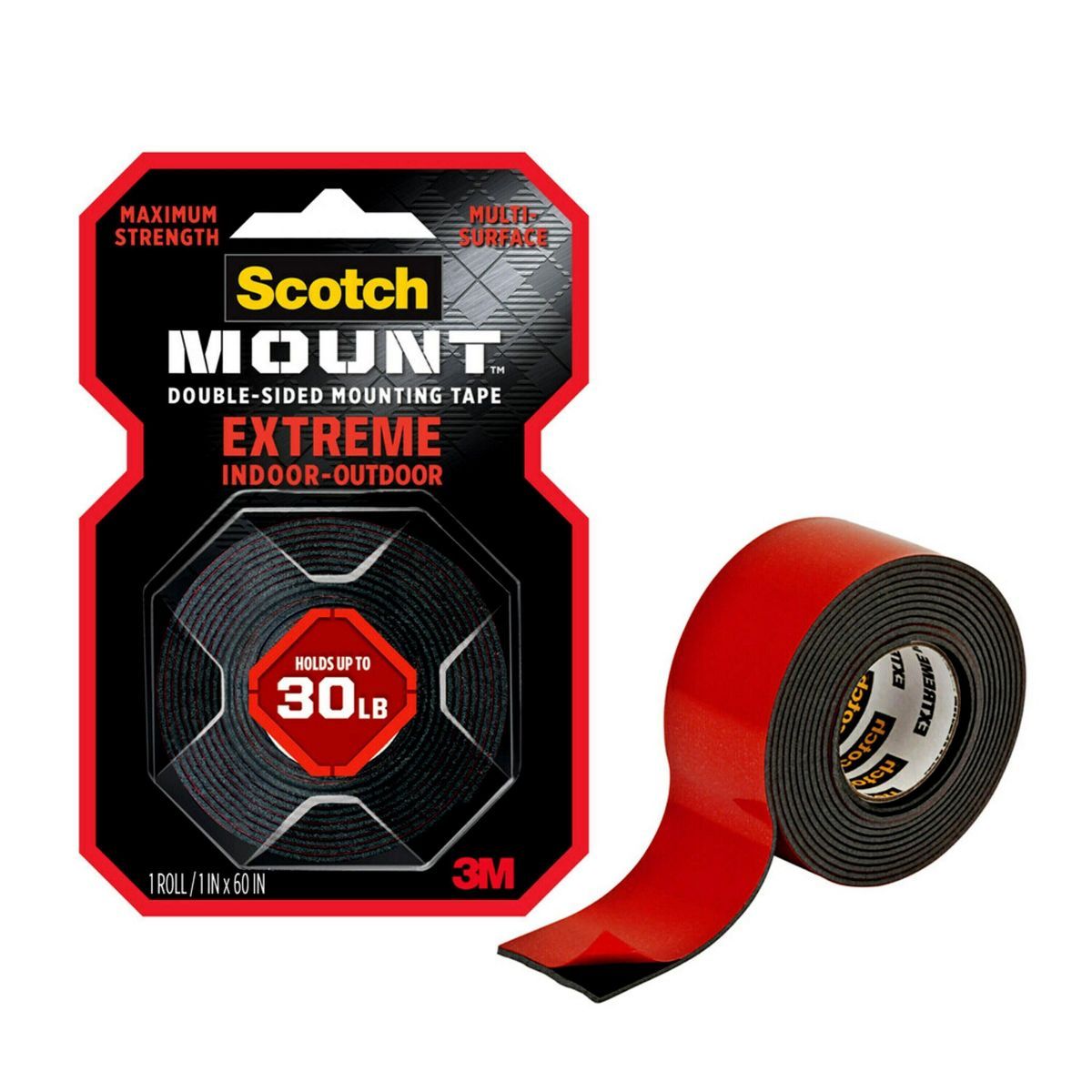 3M Extremely Strong Mounting Tape 1"x60" | Target