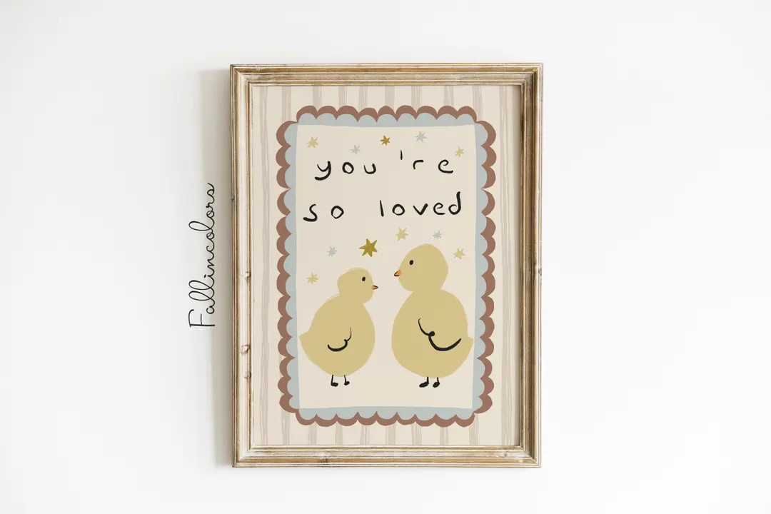 You Are So Loved Print, Neutral Nursery Wall Art, New Baby Room, Minimalist Toddler Rom, Whimsica... | Etsy (US)
