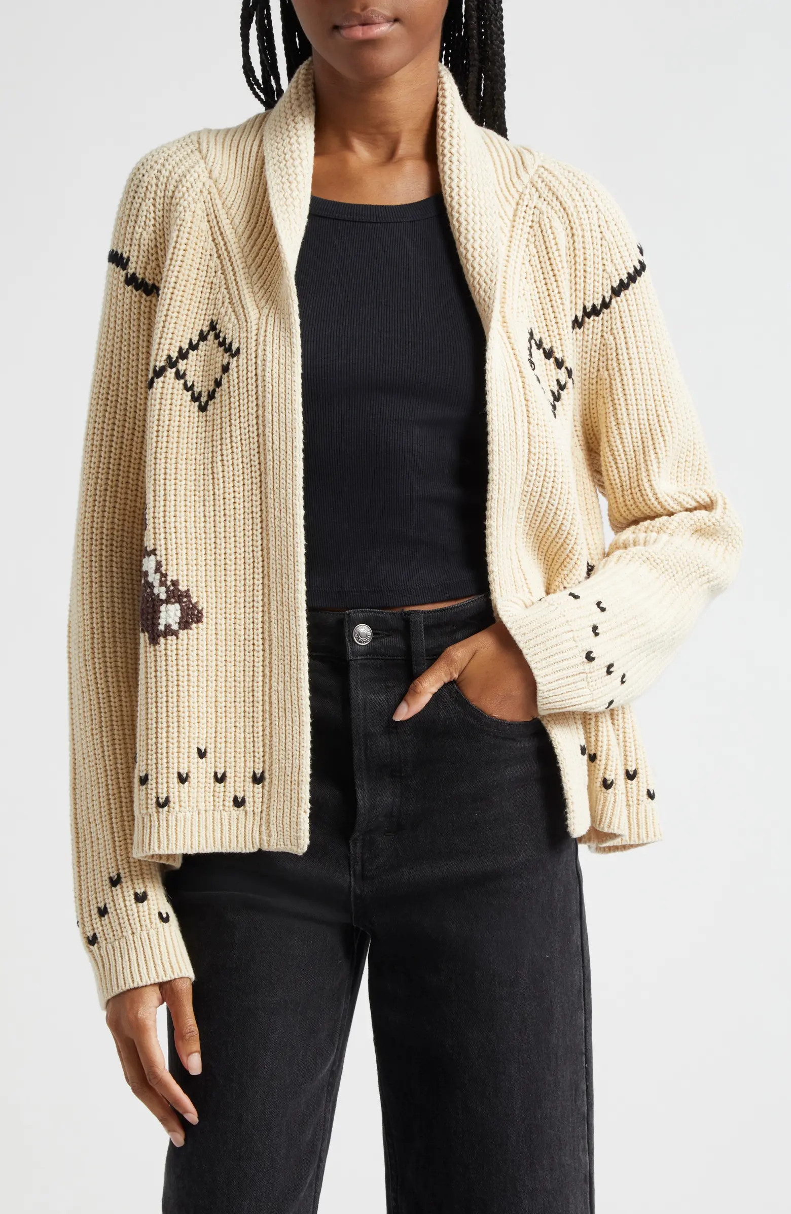 THE GREAT. The Horse Lodge Cotton Blend Cardigan | Nordstrom | Nordstrom