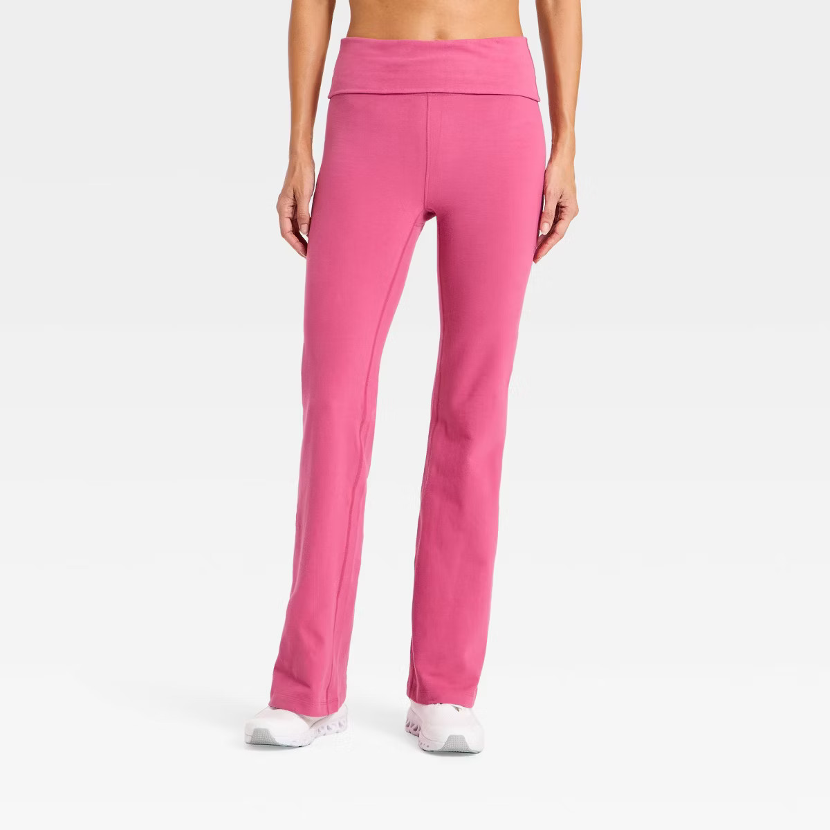Women's Cotton Balance High-Rise Foldover Flare Leggings - All In Motion™ | Target