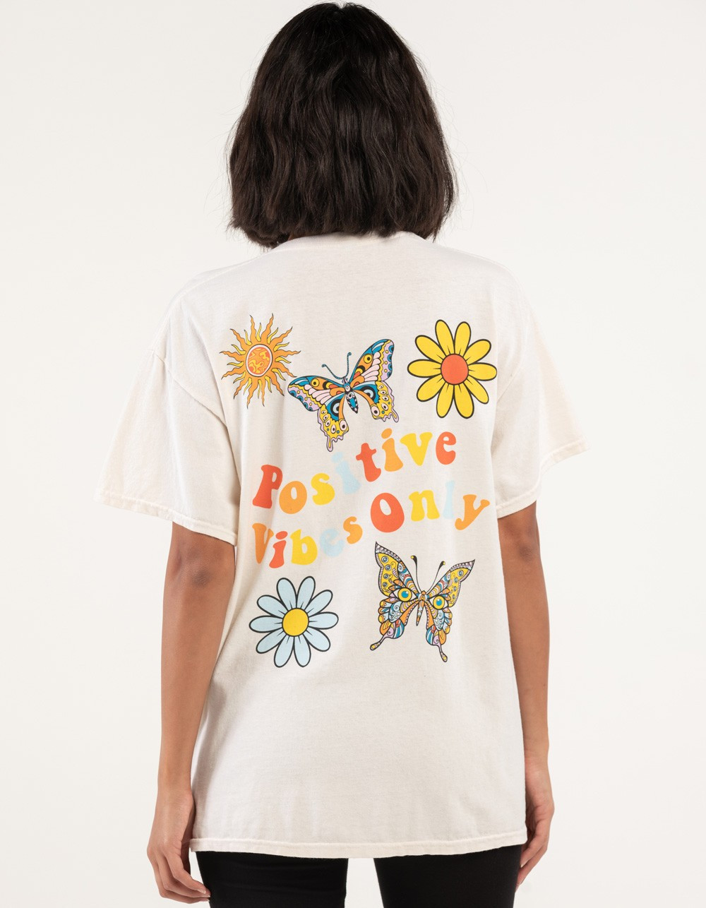FULL TILT Positive Vibe Womens Oversized Tee - NATURAL | Tillys | Tillys