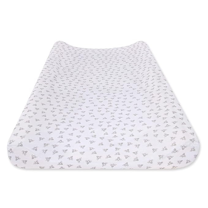 Amazon.com: Burt's Bees Baby Changing Pad Cover, 100% Organic Cotton Changing Pad Liner for Stand... | Amazon (US)