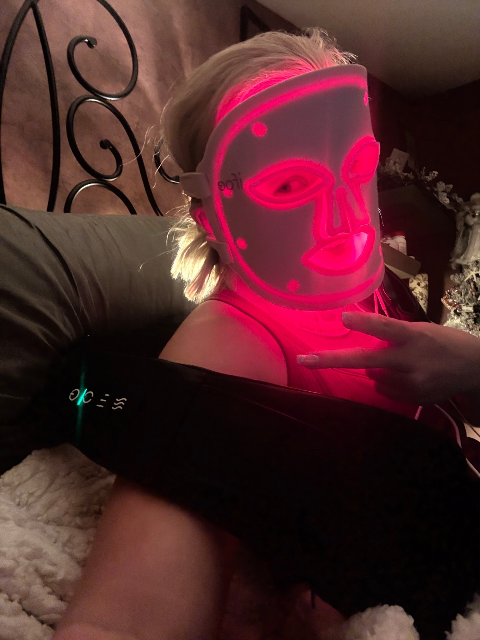 Doing Spa Sunday a couple days early with my red light therapy mask, and neck massager. 

#LTKselfcare #LTKBeauty #LTKPetite