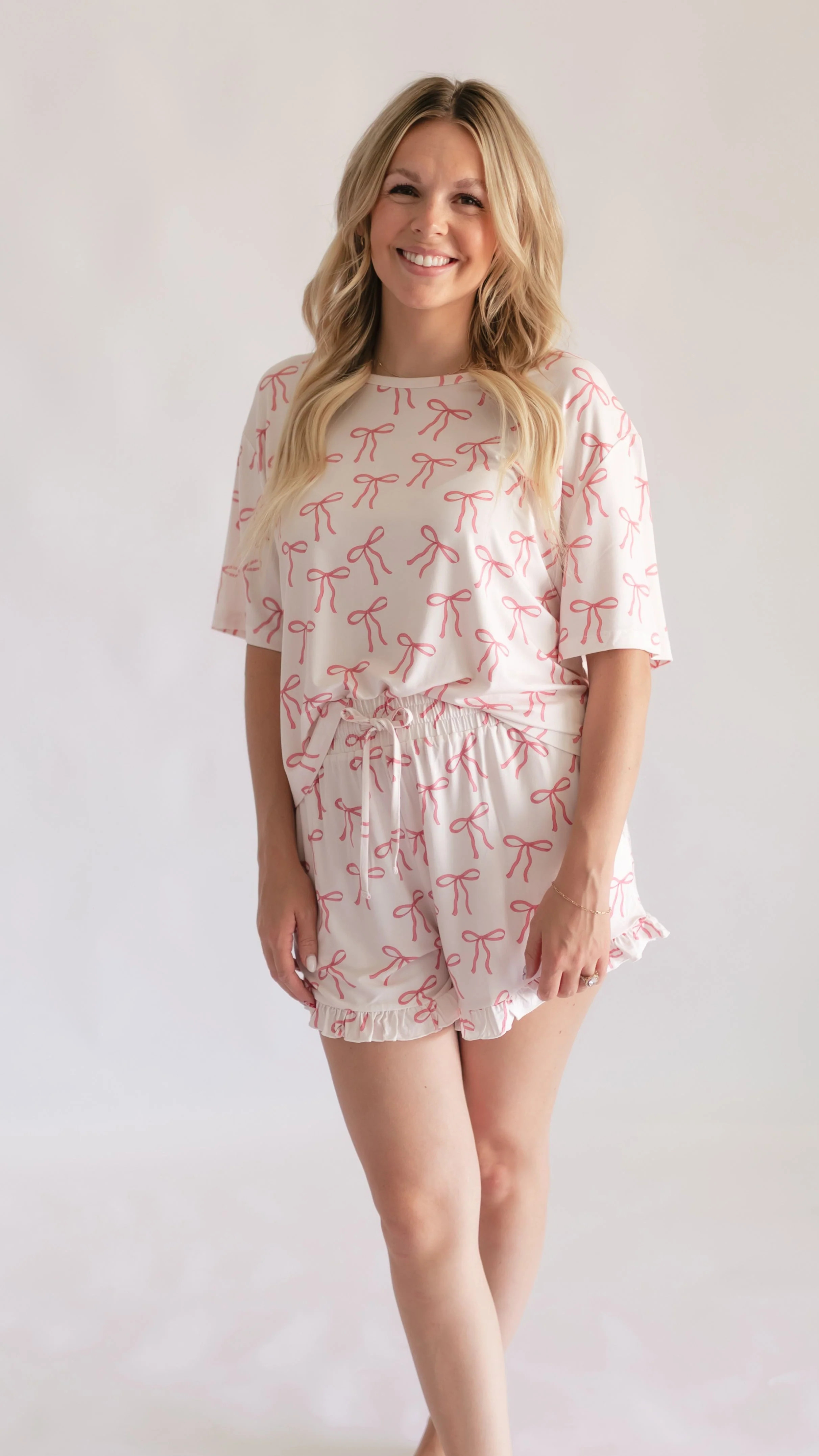 Womens Ruffle Short Set in Halle | Silks Design