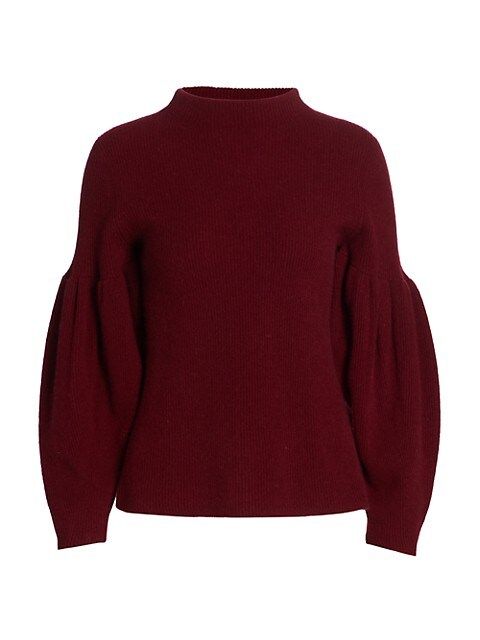 Cashmere Pleated Turtleneck Sweater | Saks Fifth Avenue