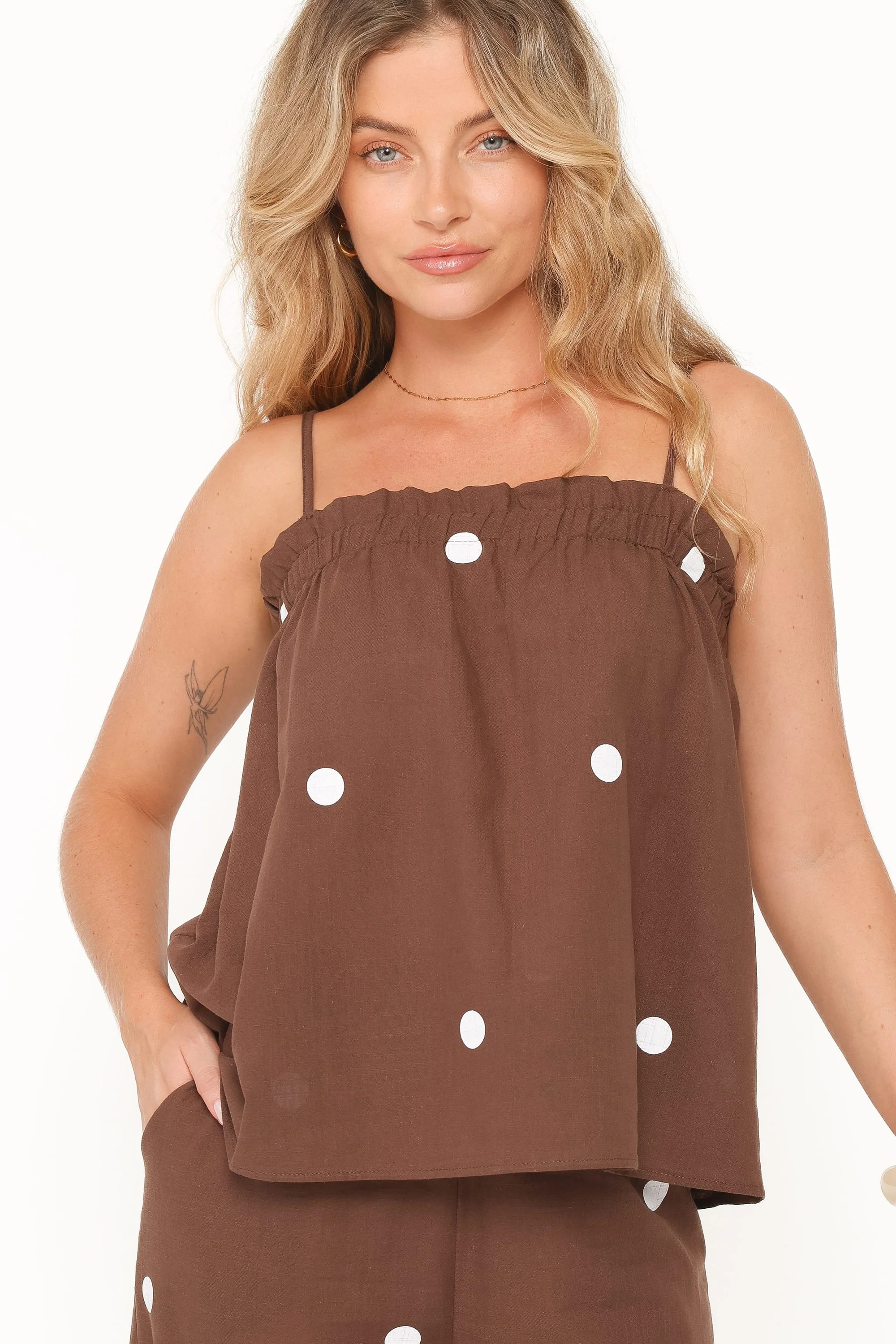 Aerin Pant Set - Chocolate Polka Dot | Petal & Pup (US)