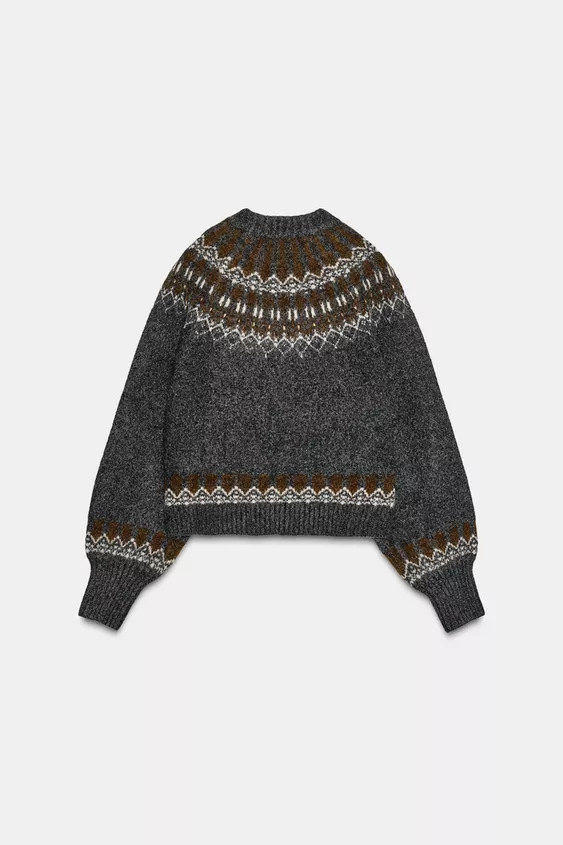 JACQUARD KNIT JUMPER | Zara US