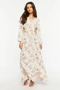 Cutout Floral Print Maxi Dress | Forever 21 (US)