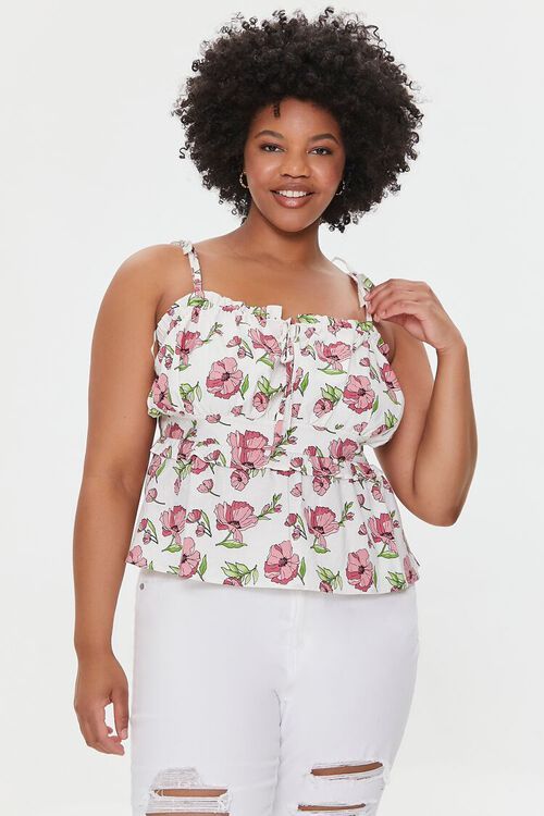 Plus Size Rose Print Cami | Forever 21 (US)