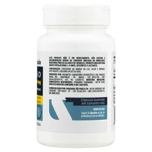 Di-Magnésio Malato 500mg Drogaria São Paulo 60 Cápsulas | Drogaria Sao Paulo (BR)