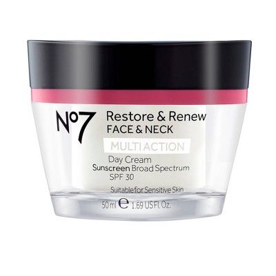 No7 Restore & Renew Face & Neck Multi Action Day Cream SPF 30 1.69oz | Target