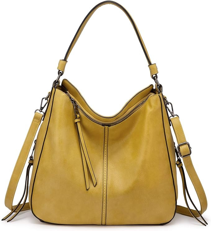 Realer Hobo Crossbody Bags for Women Designer Faux Leather Hobo Handbags Retro Large Size Shoulde... | Amazon (US)