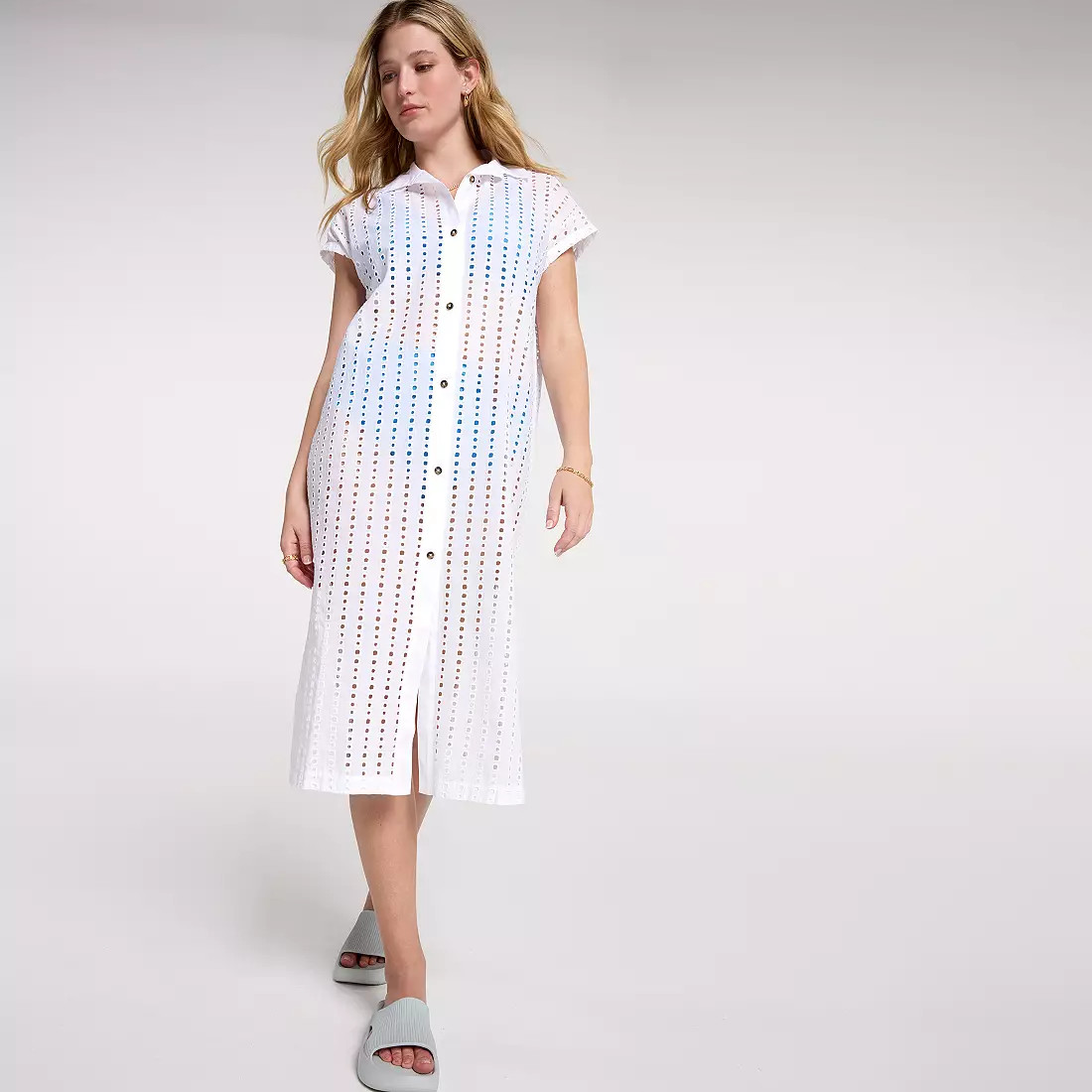 CALIA Women's Extended Sleeve Button Down Swim Cover Up | DICK'S Sporting Goods