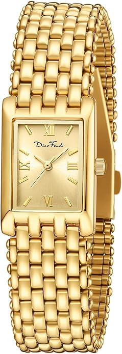 Diaofendi Gold Watches for Women Luxury Ladies Quartz Wrist Watches Stainless Steel Bracelet,Vint... | Amazon (US)