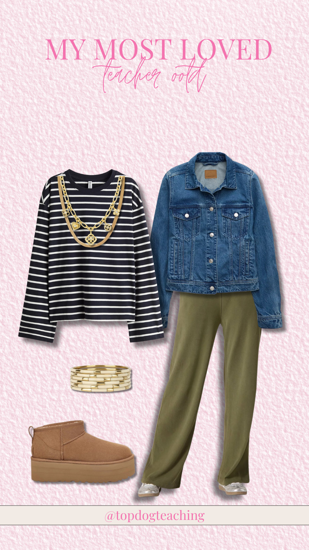 Another one of my most shopped looks this year! This whole outfit is so soft, loose, and comfy for any day! 


teacher outfits, teacher fashion, teacher style, teacher ootd, back to school outfits, teacher workwear, stylish teacher outfits, casual teacher outfits, professional teacher style, cute teacher outfits, affordable teacher fashion, teacher wardrobe, black and white stripes, denim jacket, jean jacket 

 #LTKootd #LTKPetite #LTKWorkwear