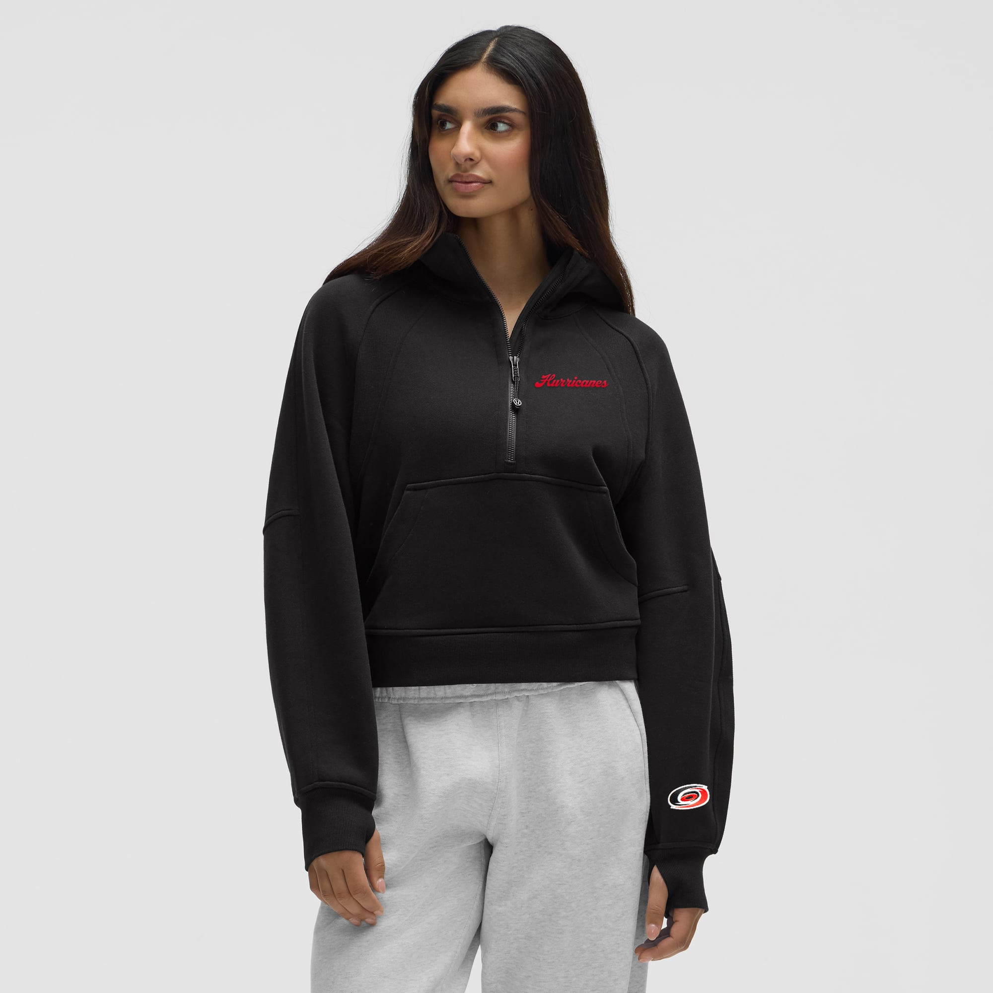 Carolina Hurricanes lululemon Women's Scuba Oversized Half-Zip Hoodie - Black | Fanatics