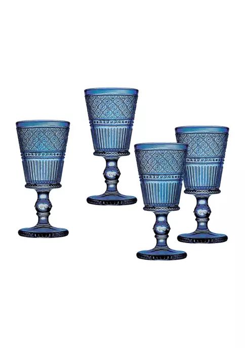 Blue Claro Set of 4 Goblets | Belk