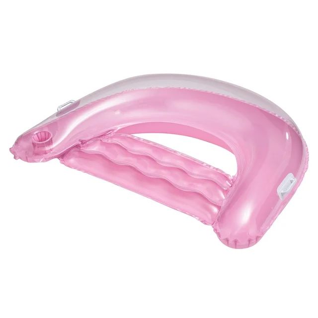 Bluescape Inflatable Comfort Chair Lounge Pool Float, Pink, Age 14 & up, Unisex | Walmart (US)