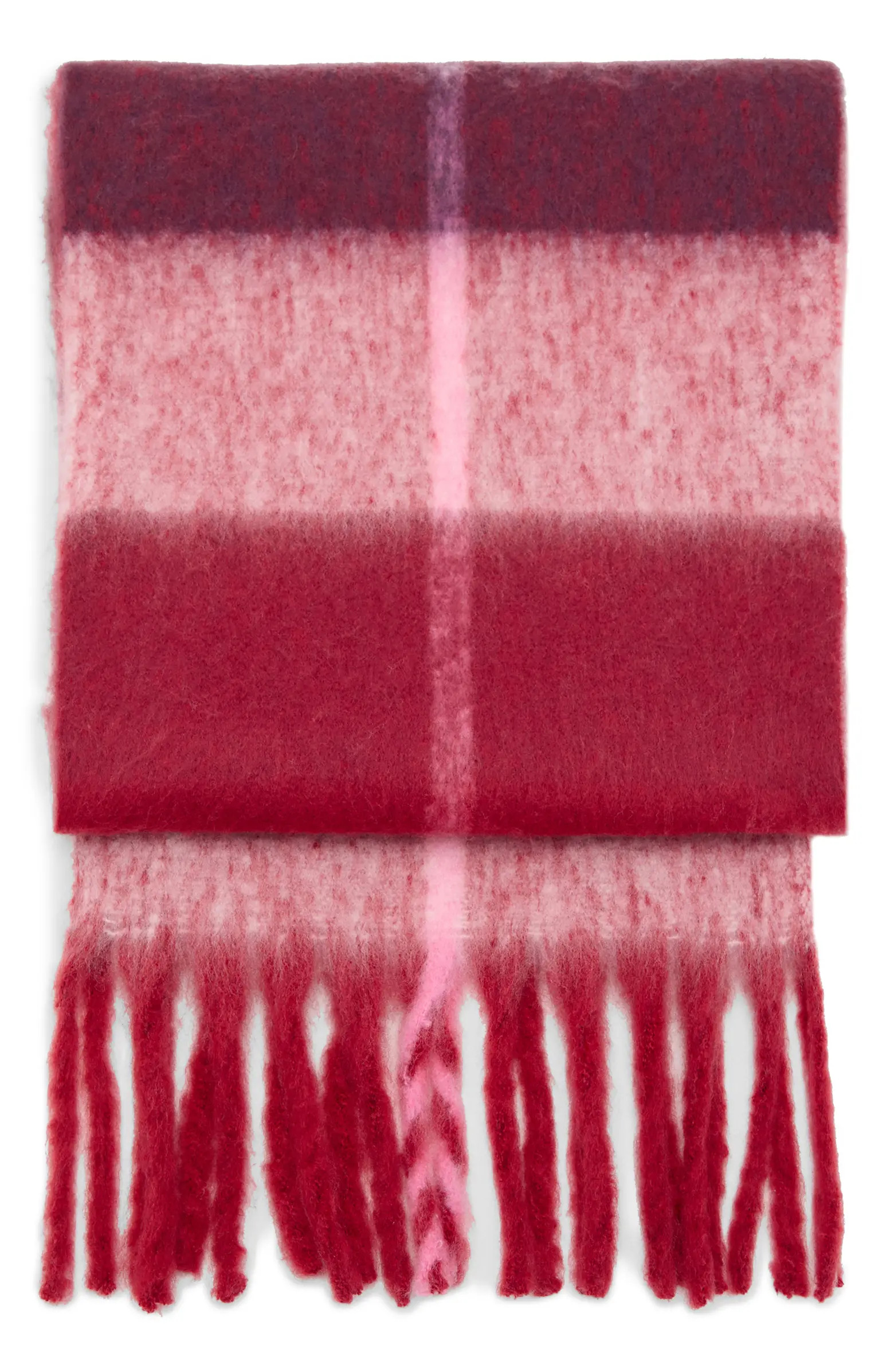 Striped Knit Fringe Scarf | Nordstrom