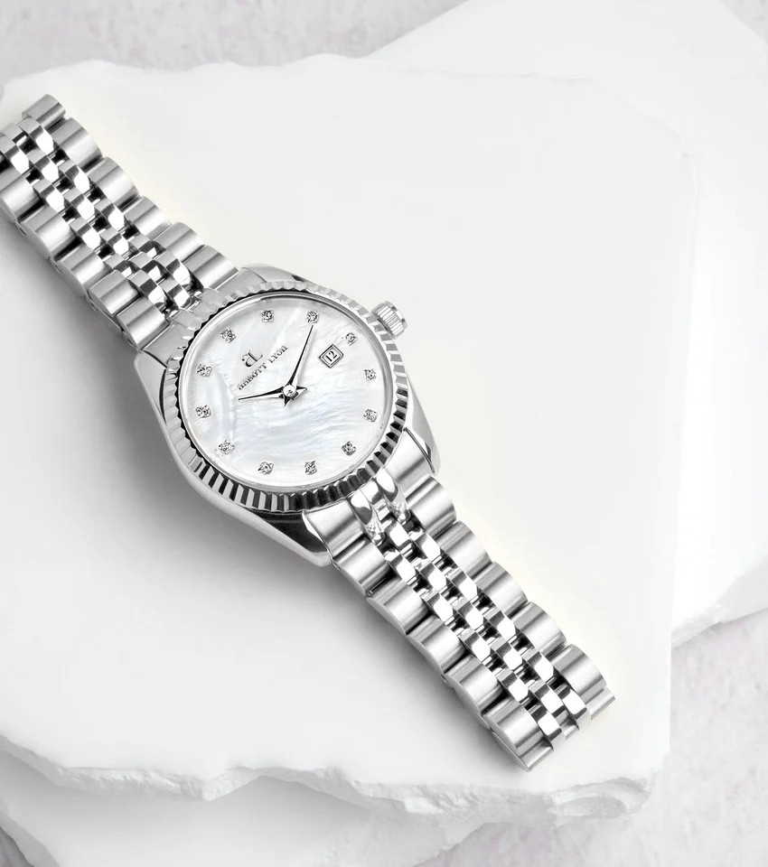 Mini Silver Pearl Link Belgravia 30 Watch | Abbott Lyon