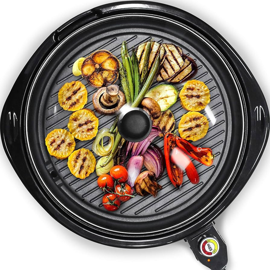 Elite Gourmet EMG-980B Smokeless Electric Tabletop Grill Nonstick, 6-Serving, Dishwasher Safe Rem... | Amazon (US)
