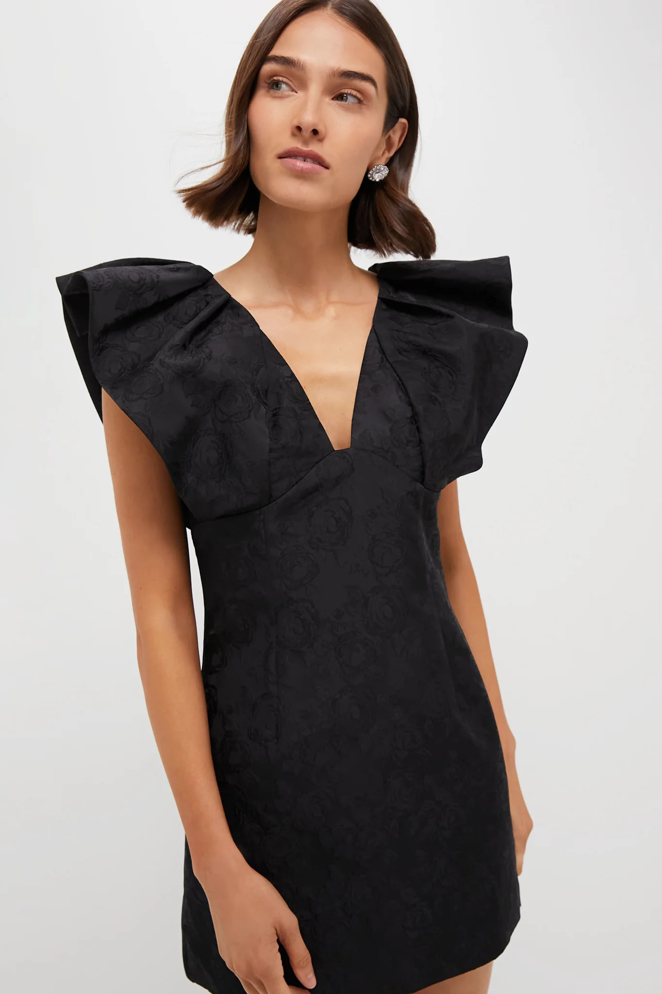 Black Jacquard Tanya Mini Dress | Tuckernuck (US)