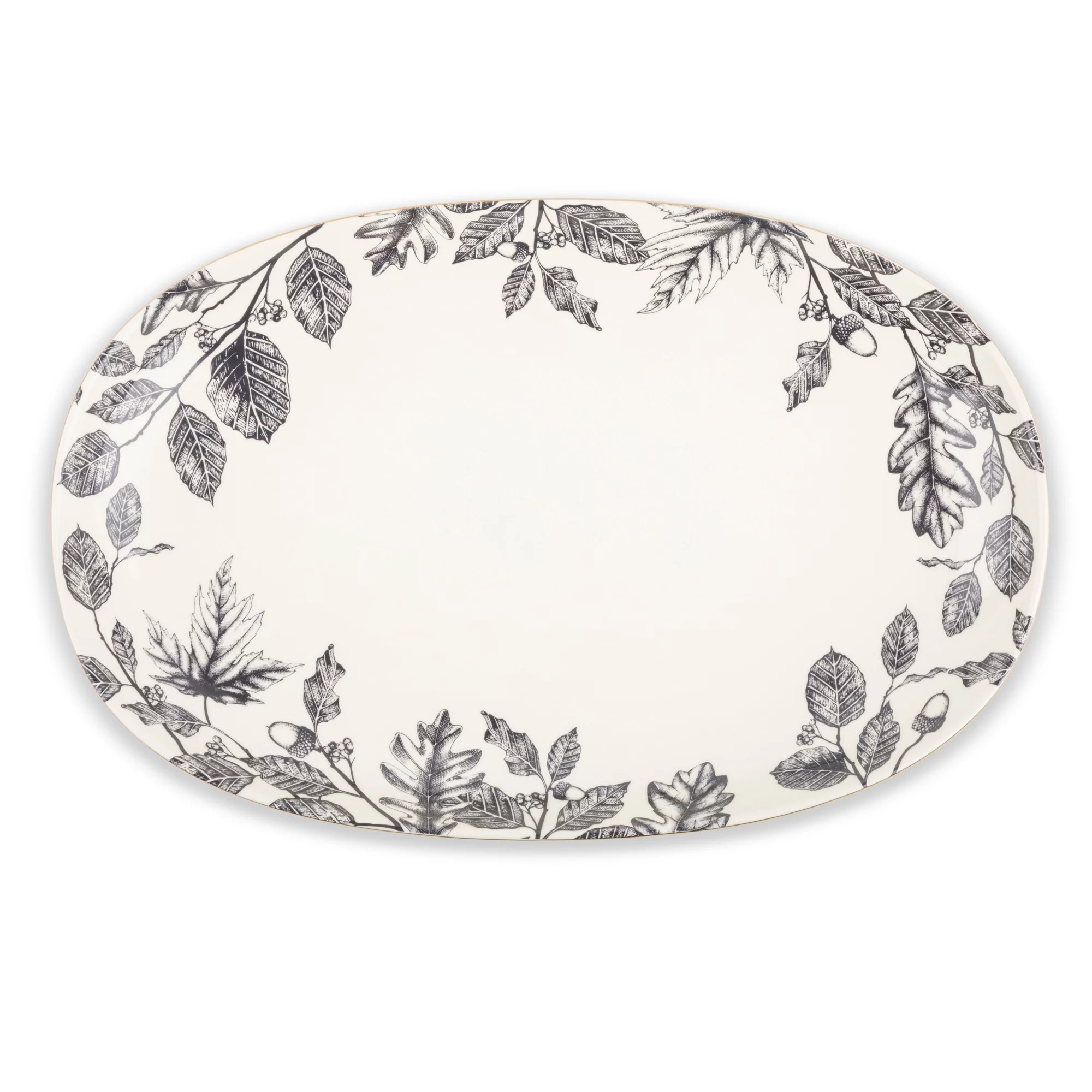 Thyme & Table Stoneware Oval Serving Platter, Harvest - Walmart.com | Walmart (US)