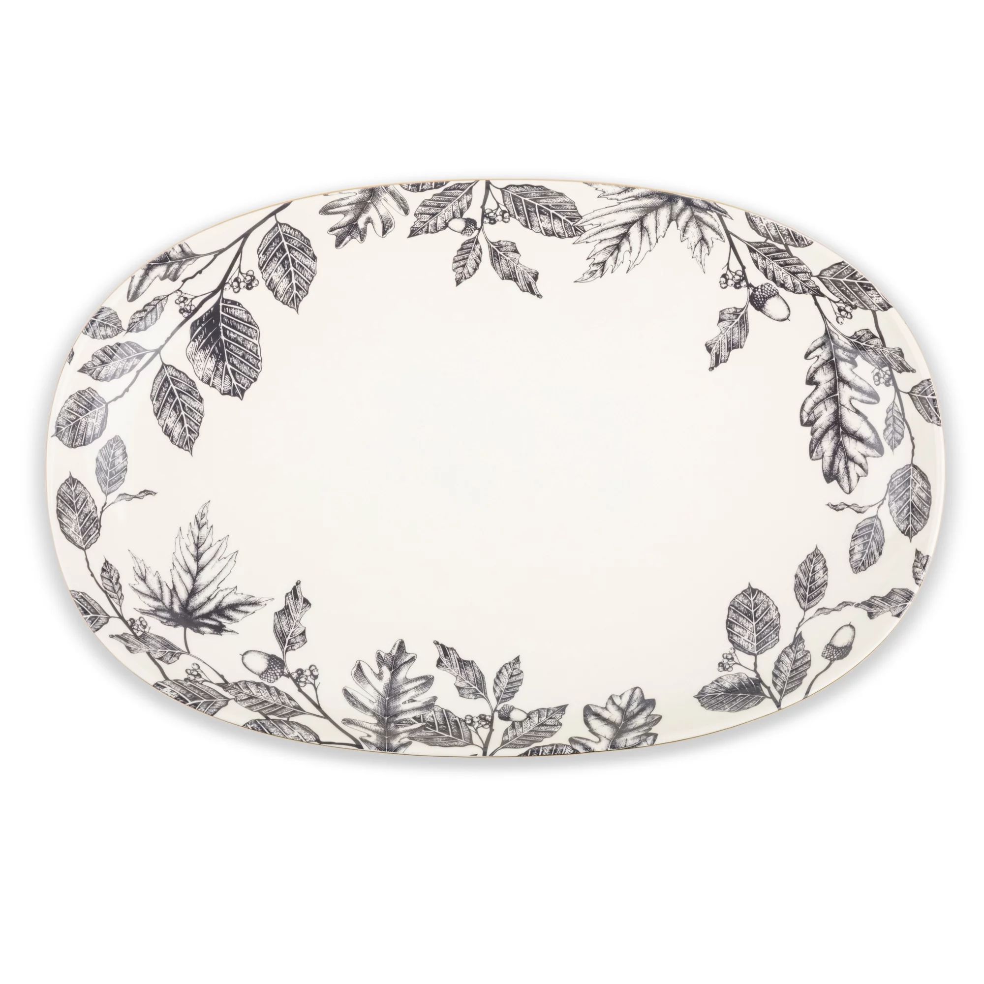 Thyme & Table Stoneware Oval Serving Platter, Harvest | Walmart (US)