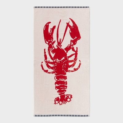 36"x72" Lobster Oversized Beach Towel Red - Room Essentials™ | Target