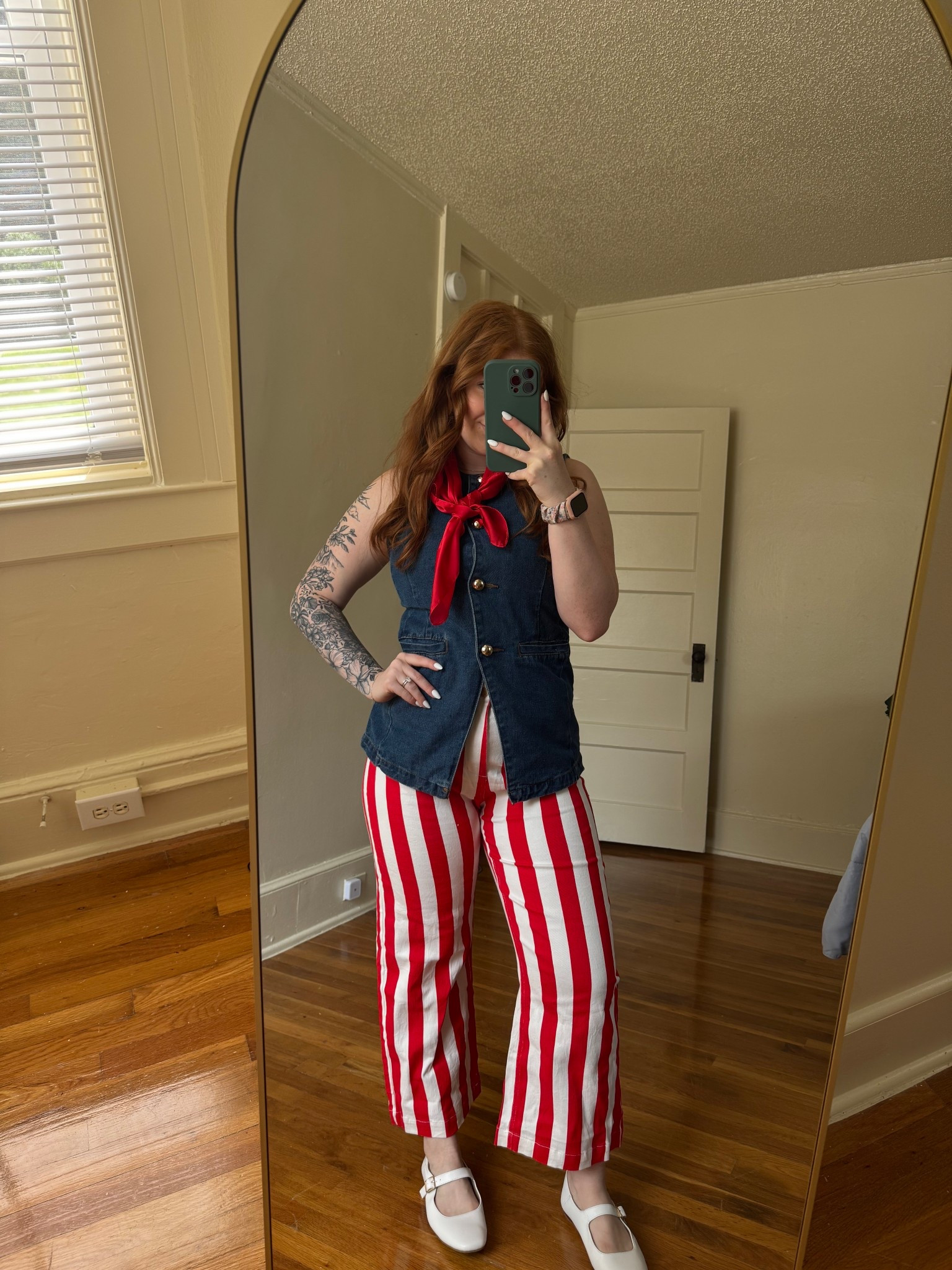 red striped pants outfit for 4th of july 

#LTKFindsUnder50 #LTKPetite