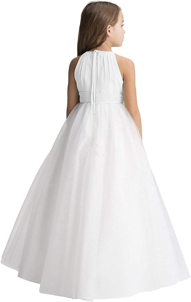Abaowedding Flower Girls Tulle Chiffon Dresses Kids Wedding Party Pageant Ball Gowns | Amazon (US)