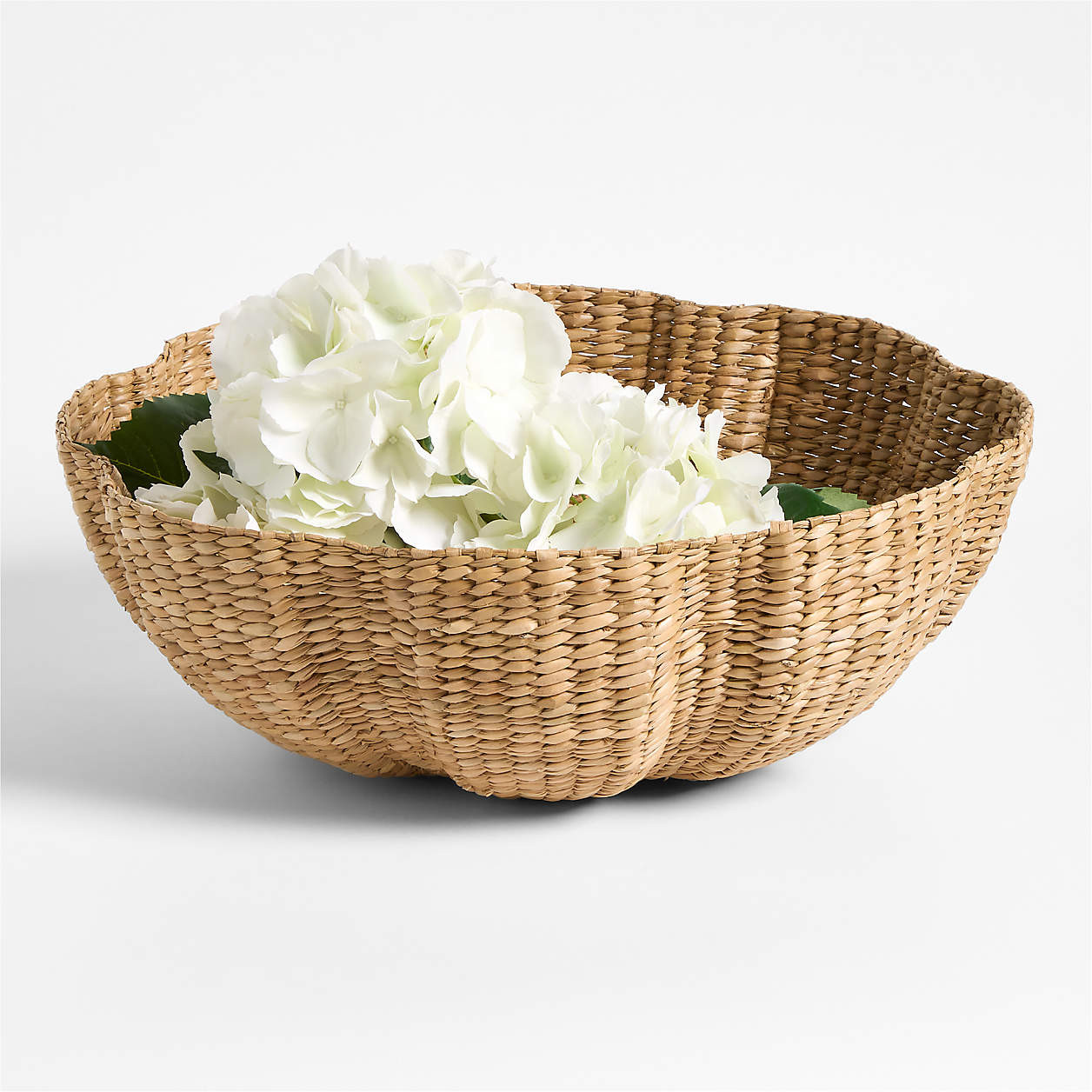 Onda Woven Rattan Centerpiece Bowl 22" | Crate & Barrel | Crate & Barrel