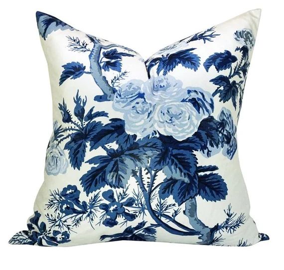 Pillow cover Pyne Hollyhock Indigo ON BOTH SIDES blue | Etsy | Etsy (CAD)
