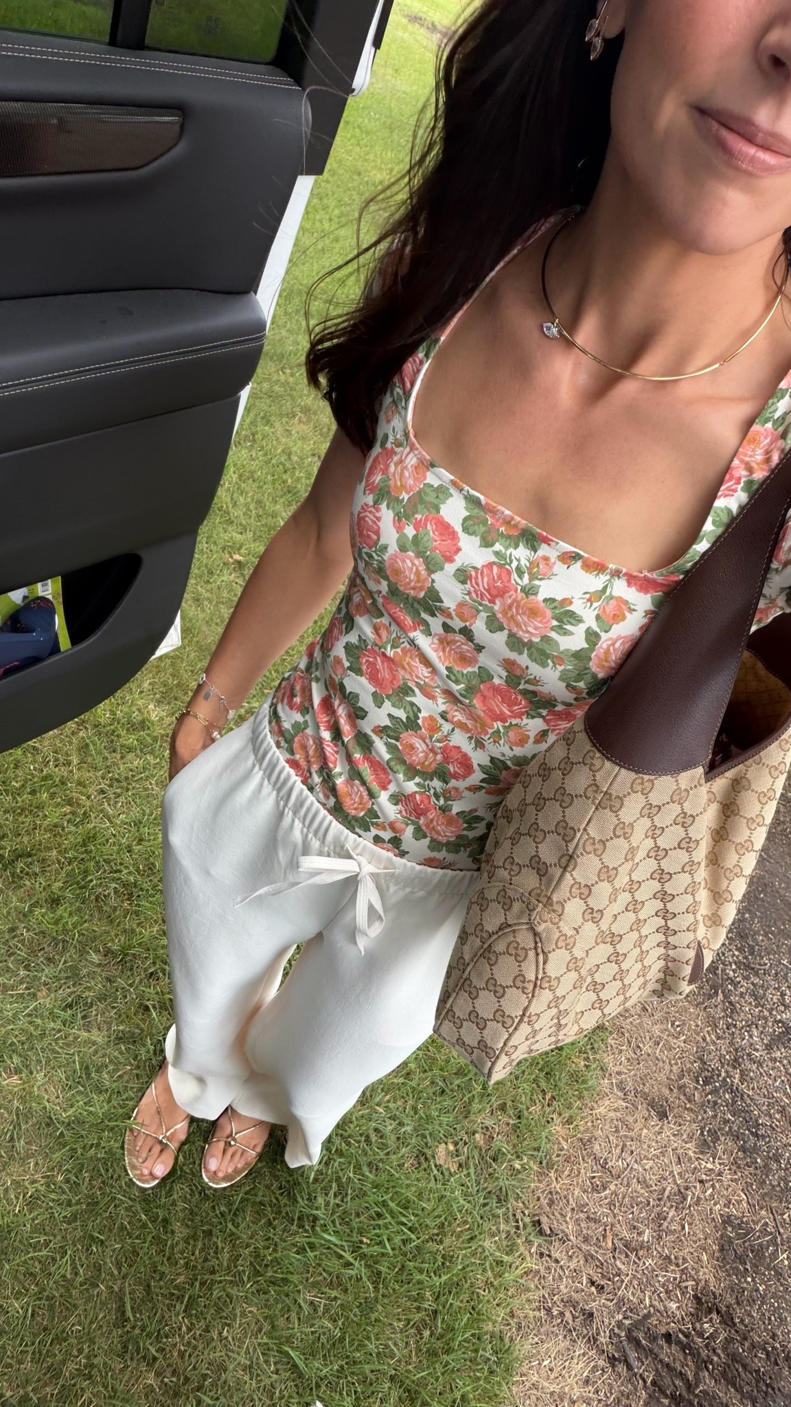 What I wore to my niece’s baptism! 
Top: true to size (S)
Pants: true to size (S) wrinkle free!! 
Sandals: true to size

#LTKSeasonal #LTKootd #LTKSaleAlert