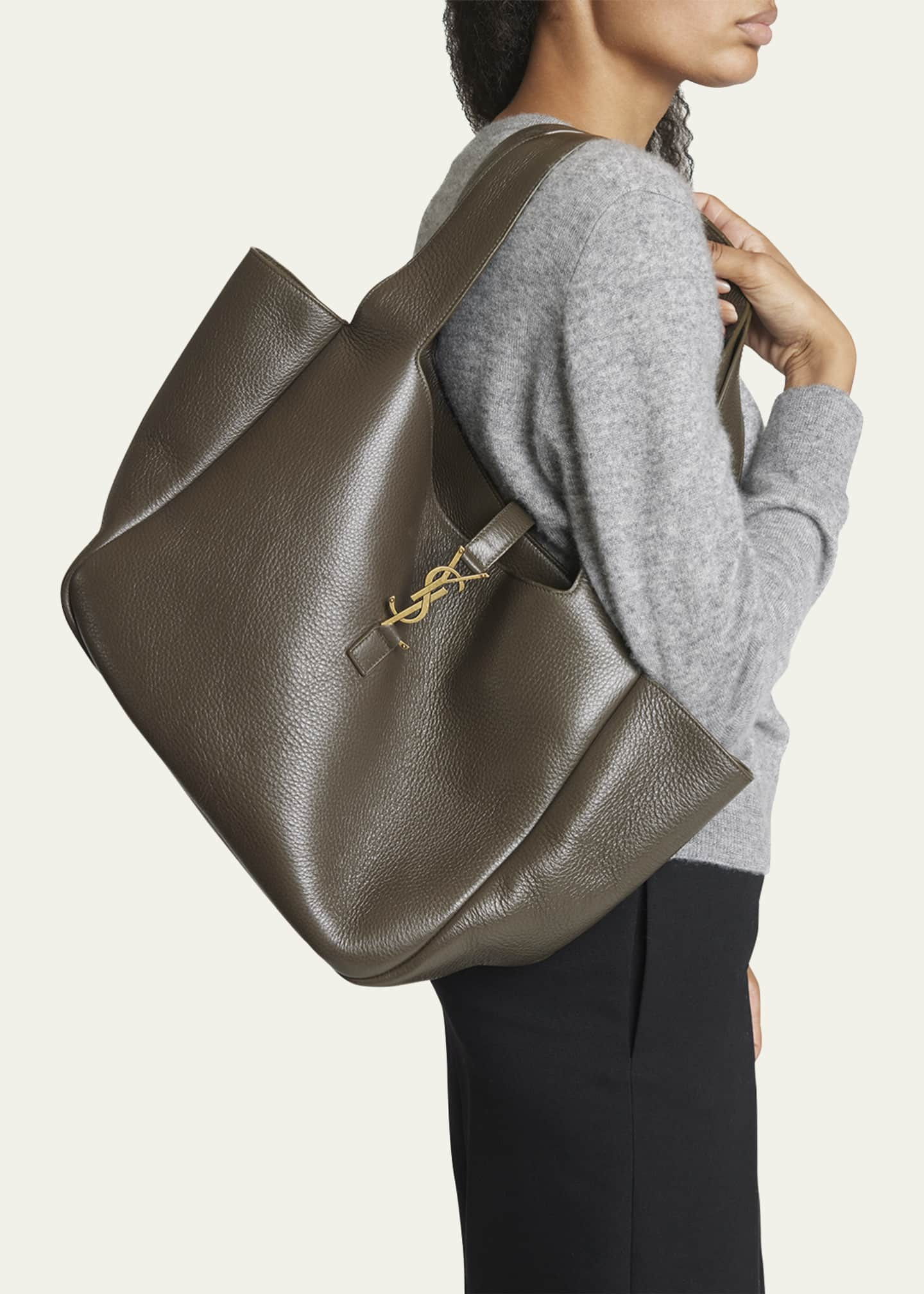 Saint Laurent Bea Cabas YSL Tote Bag in Supple Leather | Bergdorf Goodman