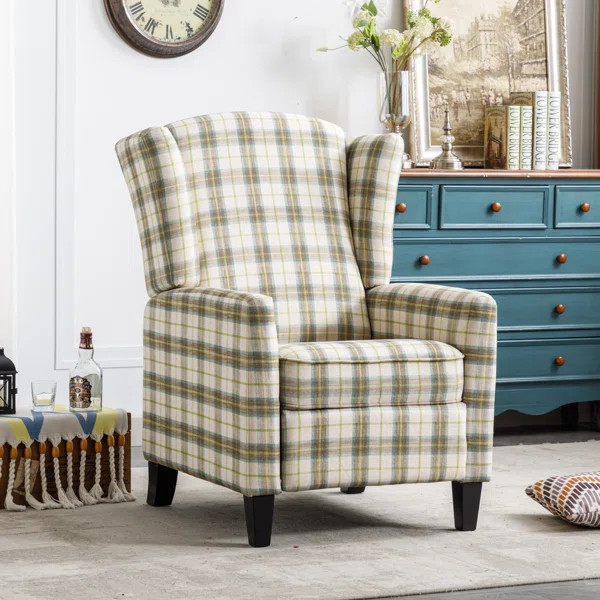 Pitzer 30" Wide Classic Upholstered Push Back Recliner with Wing Back | Wayfair North America