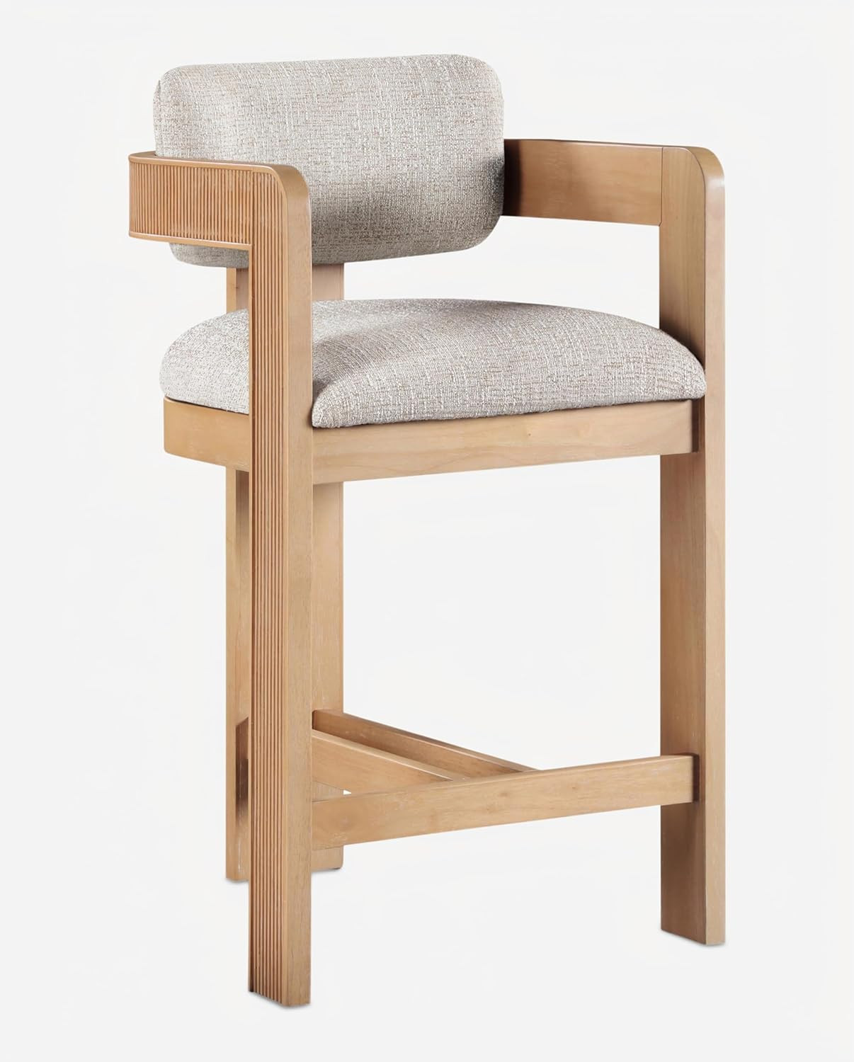 Meridian Furniture Sacha Linen Blend Counter Stool, Beige | Amazon (US)