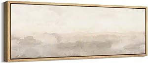 MUDECOR Large Framed Canvas Print Wall Art Minimalist Neutral Landscape Abstract Horizon Line Ant... | Amazon (US)