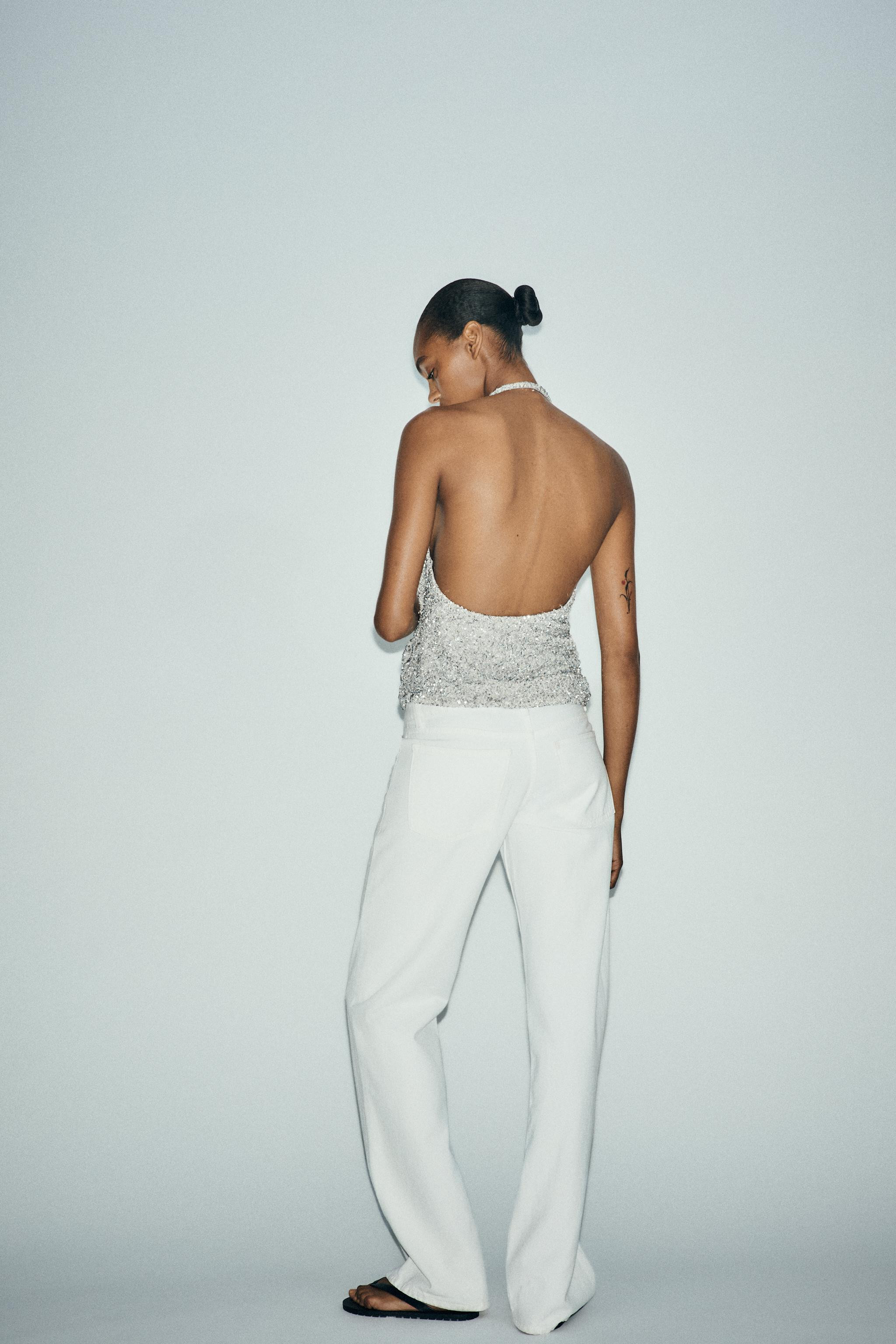 GATHERED SEQUIN TOP | Zara UK