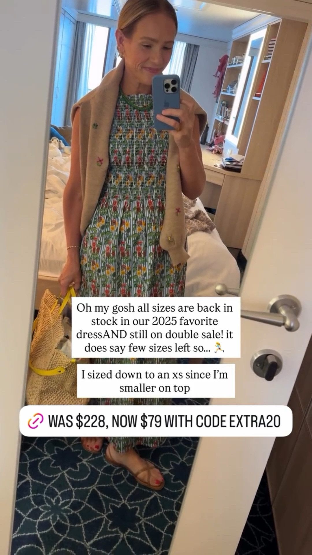 all sizes are back in stock in our 2025 favorite hill house home dress AND still on double sale! it does say few sizes left so….. 🏃‍♀️

I sized down to an xs since I’m smaller on top

xo, Claire 

#LTKmomlife #LTKSaleAlert #LTKFindsUnder100