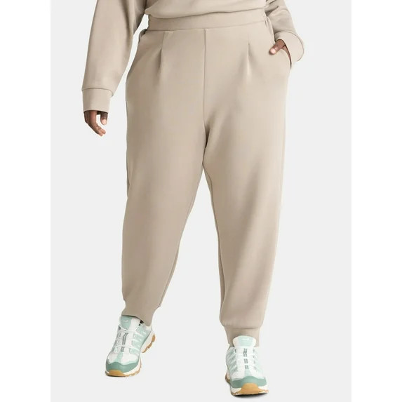 Avia Women's and Women's Plus ScubaKnit Pleat Joggers with Pockets, Size XS-4X | Walmart (US)
