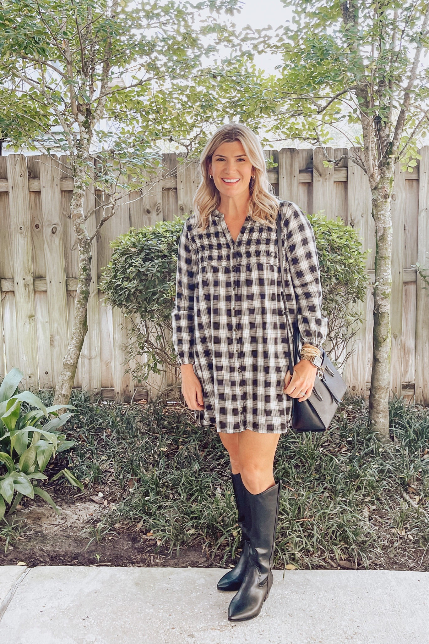 This dress is from last year, but I linked a cute one from Target in a similar cut. I’m in a small in the dress. Boots are tts and under $50!

#LTKunder50 #LTKshoecrush #LTKstyletip