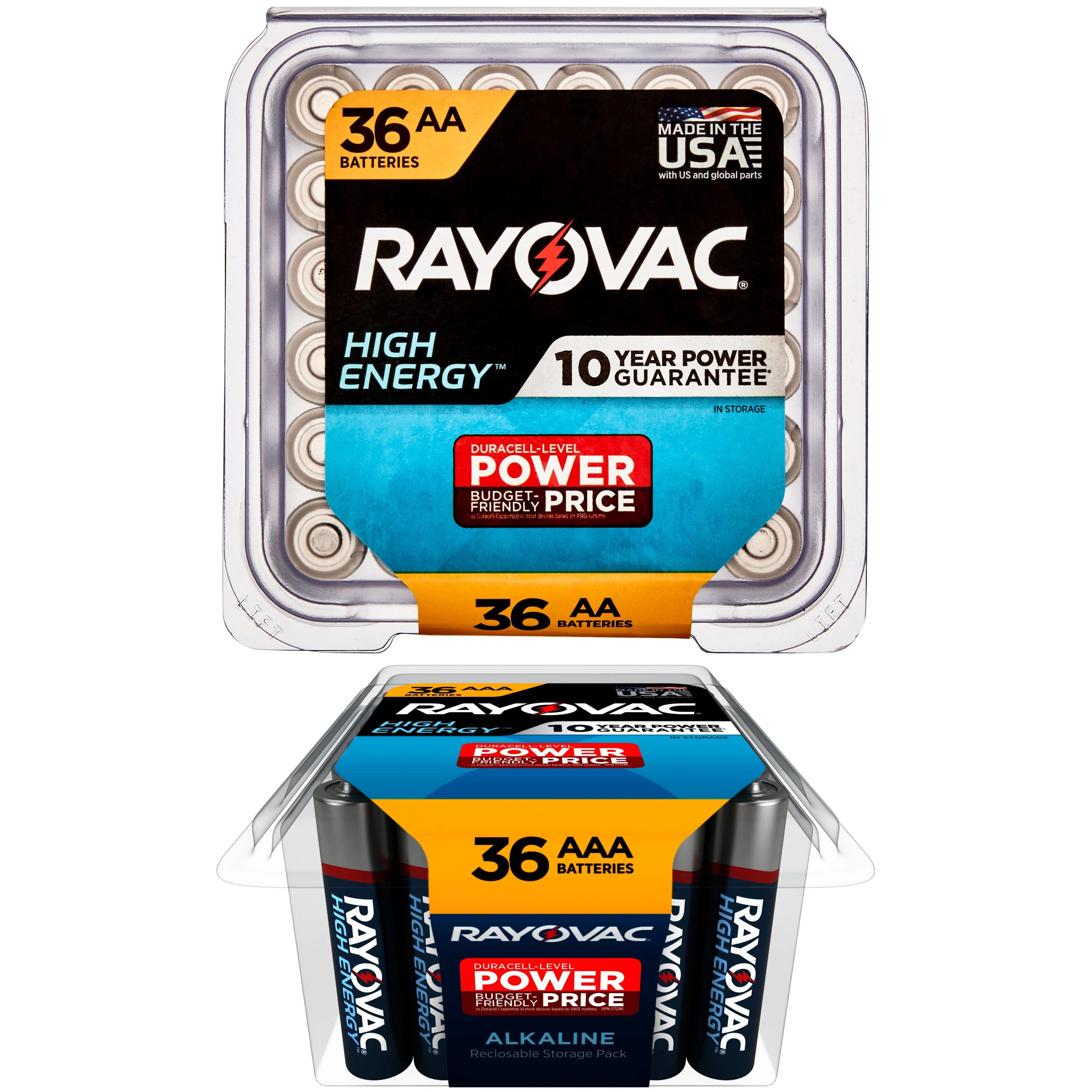 Rayovac High Energy AA Batteries & AAA Batteries, 1.5 V, 72 Pack Total | Walmart (US)