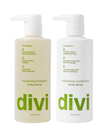 divi Volumizing Shampoo and Conditioner Set for Women and Men - Lightweight Hair Care Duo for Fin... | Amazon (US)