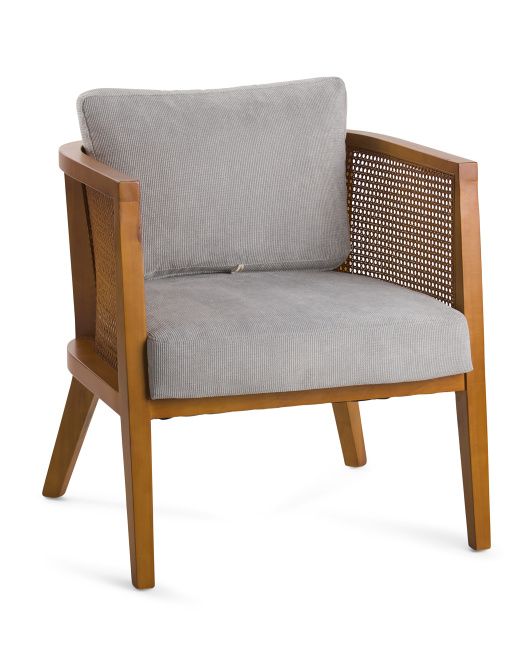 Wood And Fabric Chair | TJ Maxx